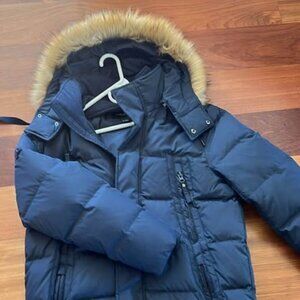 Marc New York Mens CONWAY Winter Hooded Fur Trimmed Jacket L